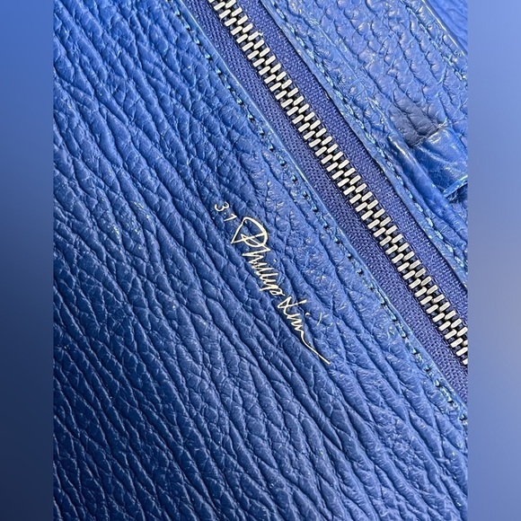 3.1 Phillip Lim Pashli Medium Calfskin Leather Satchel Royal Blue - Picture 16 of 16